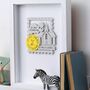 Personalised Paper Cut Christening Wedding Framed Print, thumbnail 2 of 4