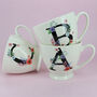 G Decor Floral Alphabet Ceramic Tea Coffee Xl Mug Cup, thumbnail 1 of 12