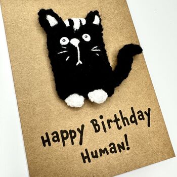 Cat Parent Crochet Birthday Card Handmade, 4 of 10