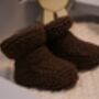 Brown Hand Knitted Booties, thumbnail 4 of 4