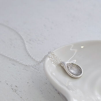Silver Fingerprint Soft Droplet Charm, 3 of 7