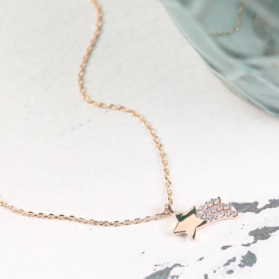 shooting star necklace by lisa angel