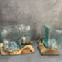 16cm Molten Glass Square Bowl On Teak Root Base, thumbnail 5 of 12
