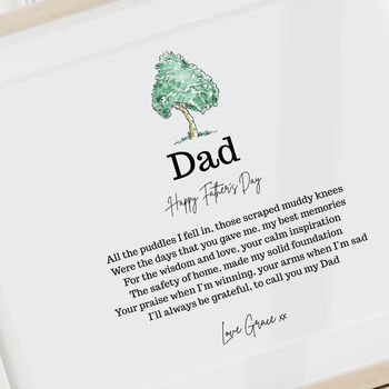 Fathers Day Dad Poem Print, Unframed, 2 of 6