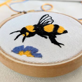 Mini Bee Embroidery Kit, 3 of 3