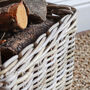 Square Natural Rattan Log Basket With Handles, thumbnail 3 of 3
