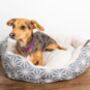 Luxury Grey Scalloped Pet Bed, thumbnail 2 of 5