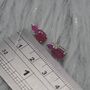 Ruby Silver Stud Earrings: July Birthstone Jewelry, thumbnail 6 of 7