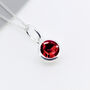 Personalised Sterling Silver July Ruby Birthstone Necklace, thumbnail 1 of 10
