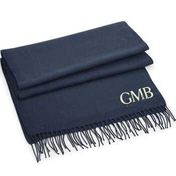 Classic Woven Scarf With Personalised Embroidered Initials, 3 of 11