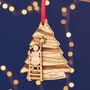 Hanging The Star Personalised Christmas Tree Decoration, thumbnail 3 of 4