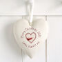 Personalised Hanging Heart Gift For Girls Christening Or 1st Holy Communion, thumbnail 6 of 11