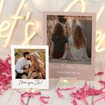 Any Photo And Message Acrylic Keepsake Sign With Stand, 3 of 5