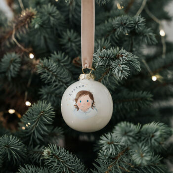 Baby's First Christmas Portrait Bauble, 4 of 7