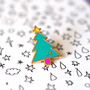 Christmas Tree Enamel Pin, thumbnail 9 of 12