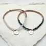 Two Happiness Rose Gold Bracelets In Pink And Grey, thumbnail 1 of 4