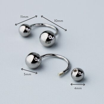 Sterling Silver Ball Ear Jacket Earrings, 3 of 6
