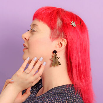 Acrylic Bee Earrings, 3 of 7