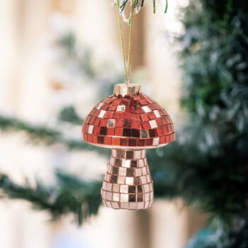 Mushroom Mirror Tile Bauble, 2 of 4