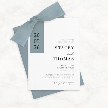 Luxury Ribbon Wedding Invitation With Envelope The Sophie Collection, 3 of 7