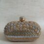 Gold Embroidered Oval Clutch Bag, thumbnail 2 of 9