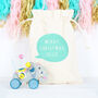 Wooden Elephant With Beads Toy And Personalised Bag, thumbnail 2 of 3