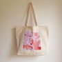Pink And Lilac Tote Bag, thumbnail 1 of 1