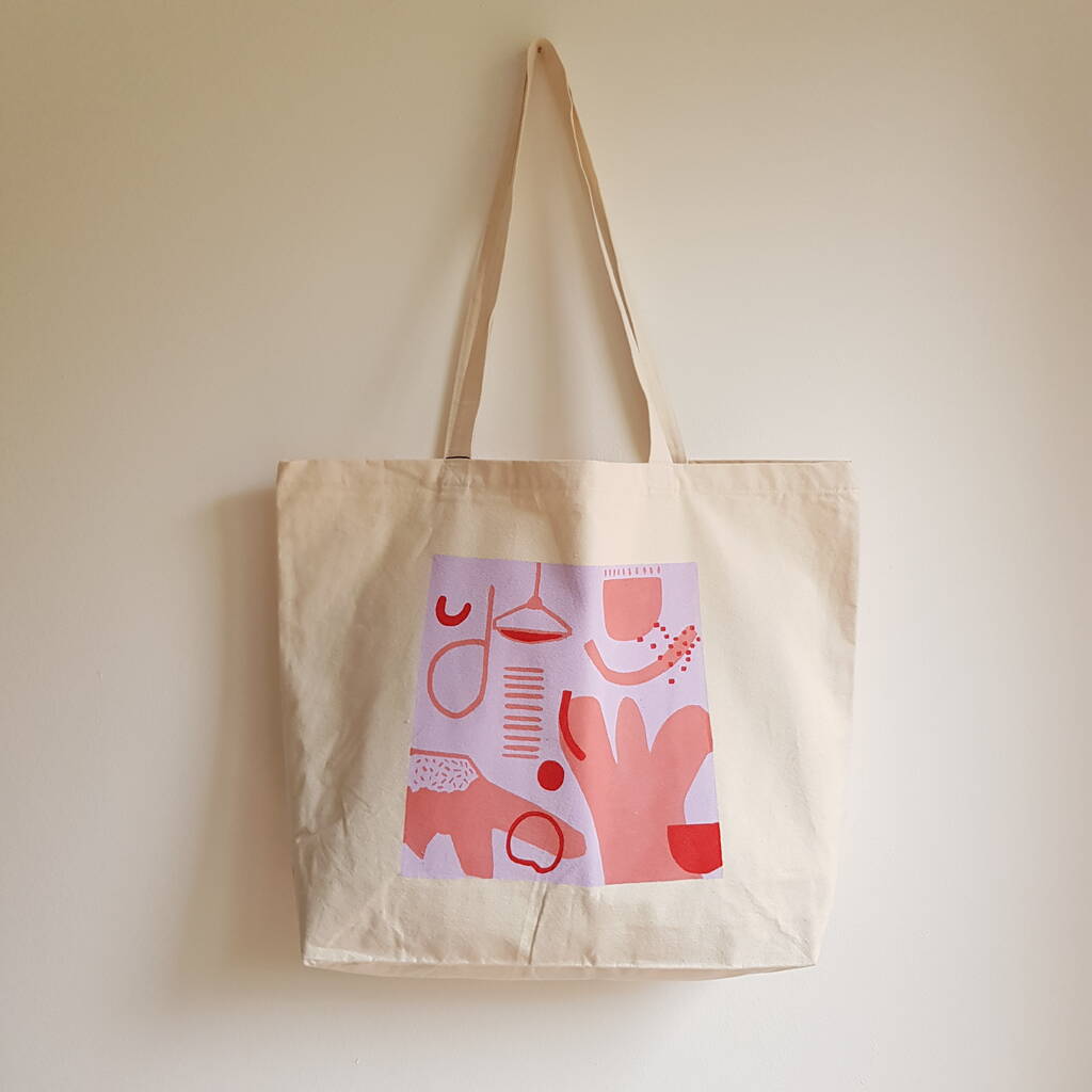 Pink And Lilac Tote Bag
