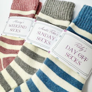 Personalised Cosy Socks, Warm Socks, Walking Socks, 4 of 8