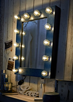 Faux Leather Broadway Hollywood Mirror, 4 of 9