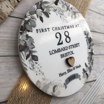 Personalised New Home Christmas Tree Decoration, 2 of 3