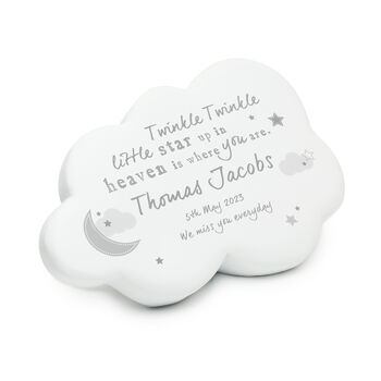 Personalised Twinkle Twinkle Resin Memorial Cloud, 5 of 5