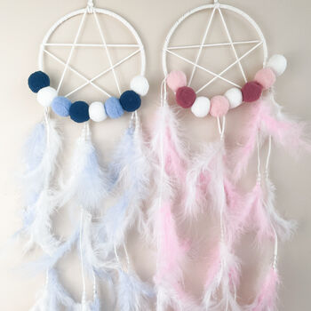 Pink And Blue Star Dream Catcher For Girls And Boys, 2 of 6