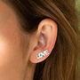 Love Rocks Turquoise Sterling Silver Ear Climber Earrings, thumbnail 1 of 9