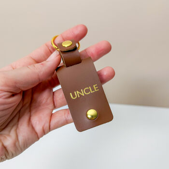 Personalised Photo Keyring Gift For Uncle, 4 of 6