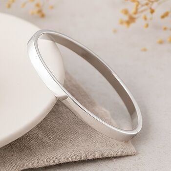 Personalised Sterling Silver Hinged Bangle, 2 of 11