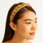 Gilded Sun Headband With A Pink Satin Drawstring Bag // Ages Six To Adult, thumbnail 2 of 6