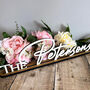 Elegant Custom Wedding Surname Sign For Home Decor, thumbnail 3 of 7