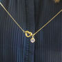 Friendship Knot Necklace With Heart Birthstone, thumbnail 4 of 9