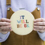 Embroidery Cross Stitch Kit It Will Be Ok, thumbnail 1 of 4
