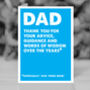 Funny Father's Day Card, Words Of Wisdom, thumbnail 2 of 4
