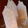 A Set Of Ceramic House Tea Light Holders, thumbnail 2 of 4
