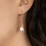 Top Wrapped Long Pearl Drop Earrings, thumbnail 2 of 8