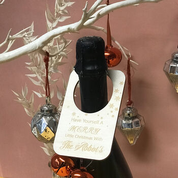 Personalised Merry Little Christmas Bottle Label, 2 of 6