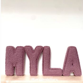 Boucle Fabric Letter For Nursery, 7 of 9