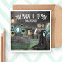 Funny 50th Birthday Greeting Card Husband Wife Friend Sister Brother Dad 50 Dark Sarcastic Cheeky Humour, thumbnail 1 of 6