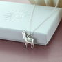 Llama Sterling Silver Charm Necklace, thumbnail 1 of 2