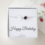 Gift For Her – Sterling Silver Birthstone And Initial Or Birth Flower Bracelet, thumbnail 1 of 10