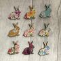 Personalised Happy Easter Liberty Rabbit Card, thumbnail 3 of 4