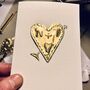 Handmade Personalised Gold Foil Engagement Heart Card, thumbnail 9 of 11